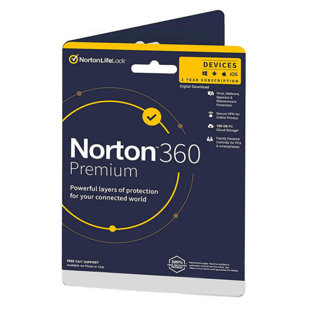 Norton 360 Premium 2025, Best antivirus 2024, Multidevice security software, Norton 360 2024 security